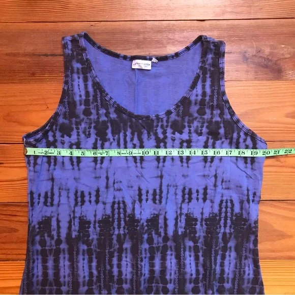 Prairie Cotton Blue Black Tie-Dye Swimsuit Cover-Up, EUC, L - Picture 5 of 12